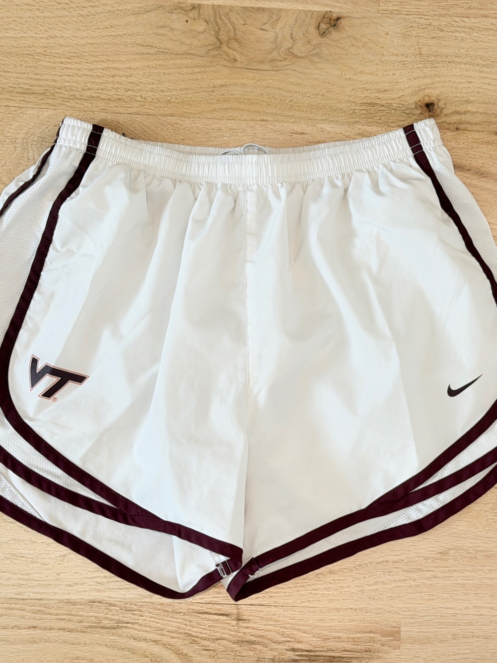 Nike Women’s Virginia Tech White & Maroon Athletic Shorts